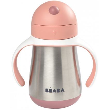 Beaba - 250 ml Insulated Straw Cup, Pink