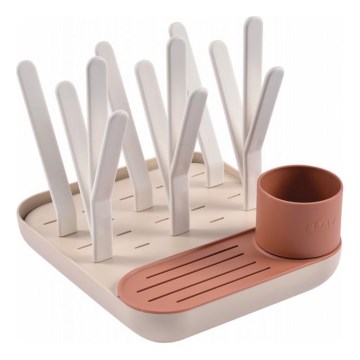 Beaba - Bottle drying rack beige/orange