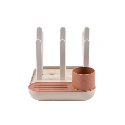 Beaba - Bottle drying rack beige/orange