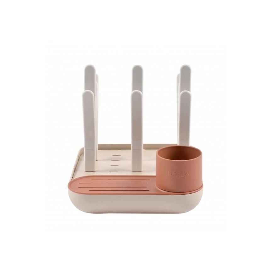 Beaba - Bottle drying rack beige/orange