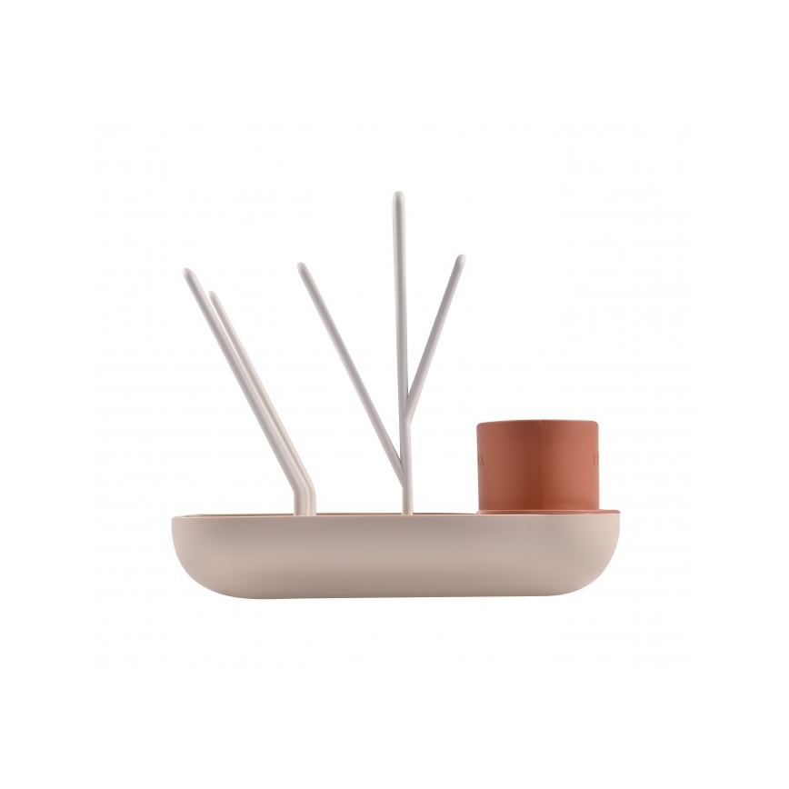 Beaba - Bottle drying rack beige/orange