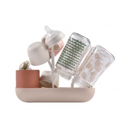 Beaba - Bottle drying rack beige/orange