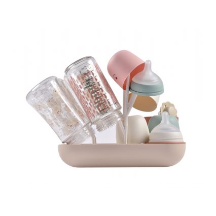 Beaba - Bottle drying rack beige/orange
