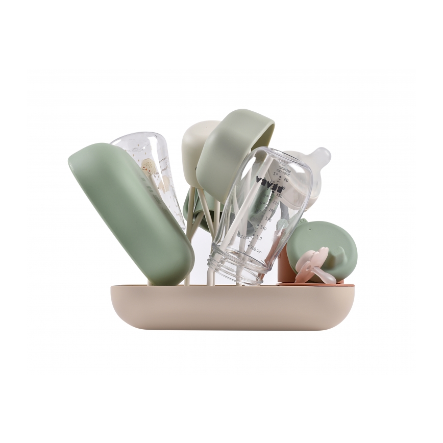 Beaba - Bottle drying rack beige/orange