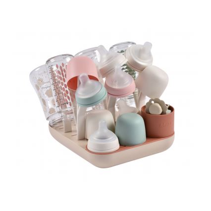 Beaba - Bottle drying rack beige/orange