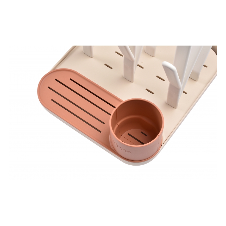 Beaba - Bottle drying rack beige/orange