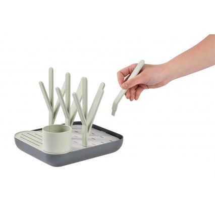 Beaba - Bottle drying rack green/grey
