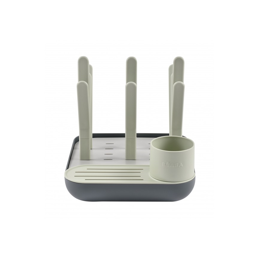 Beaba - Bottle drying rack green/grey