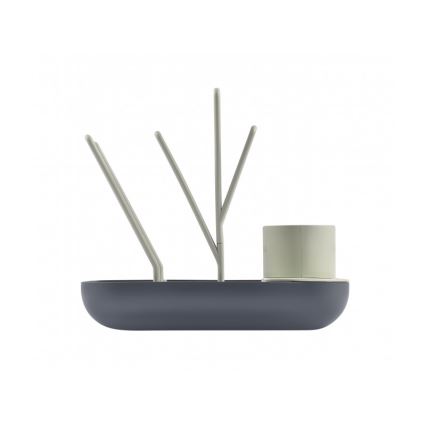 Beaba - Bottle drying rack green/grey