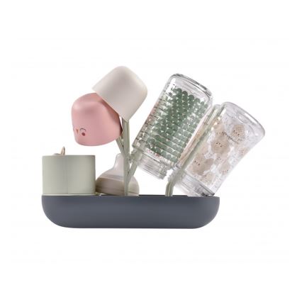 Beaba - Bottle drying rack green/grey