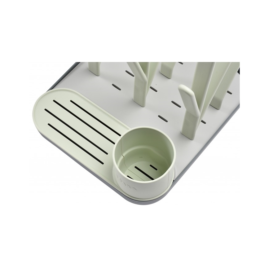 Beaba - Bottle drying rack green/grey
