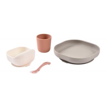 Beaba - Terracotta 4-piece children's dining set