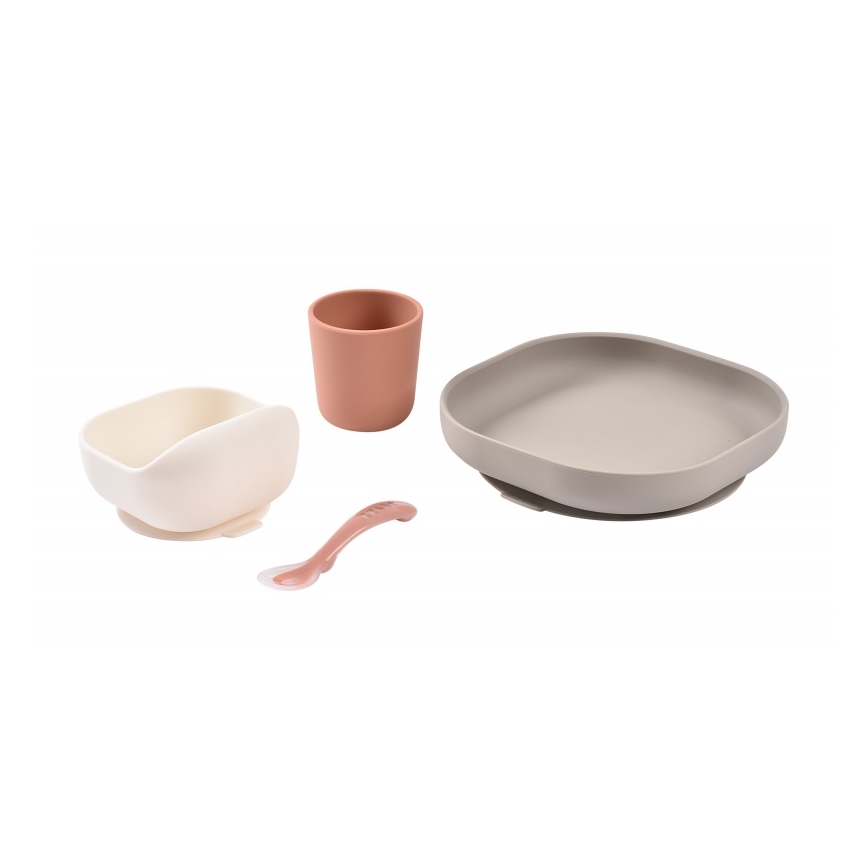 Beaba - Terracotta 4-piece children's dining set