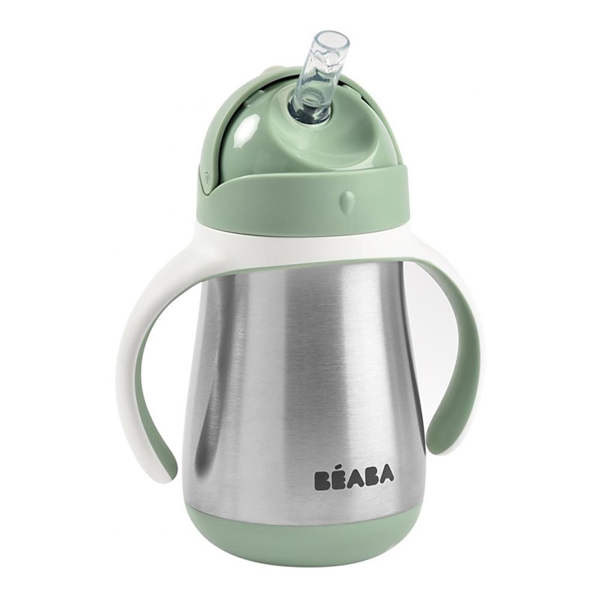 Beaba - Thermo-insulated mug with a straw 250 ml green