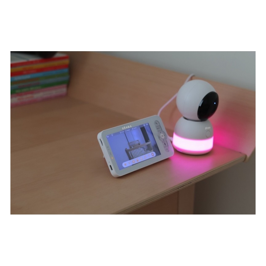 Beaba - ZEN NIGHT Smart Rechargeable Baby Monitor with Parent Unit 720p 5V 4000 mAh Wi-Fi White