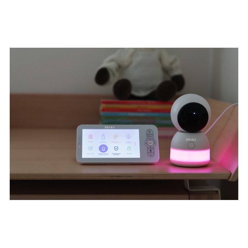 Beaba - ZEN NIGHT Smart Rechargeable Baby Monitor with Parent Unit 720p 5V 4000 mAh Wi-Fi White