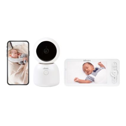 Beaba - ZEN NIGHT Smart Rechargeable Baby Monitor with Parent Unit 720p 5V 4000 mAh Wi-Fi White