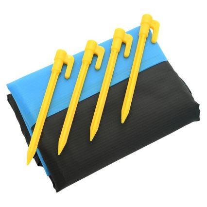 Beach mat 200x200 cm blue/grey