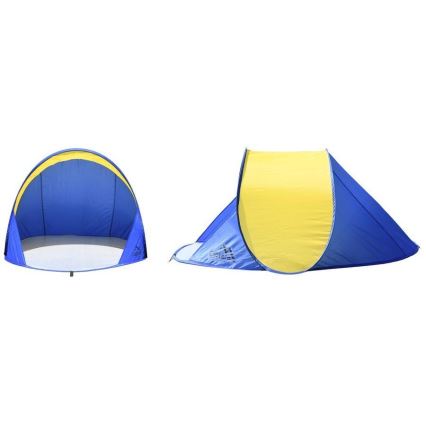 Beach tent blue/yellow 120x195 cm