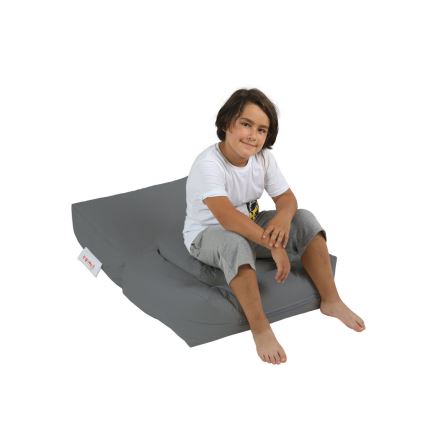 Bean bag with a footrest 65x40 cm grey