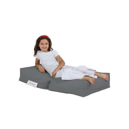 Bean bag with a footrest 65x40 cm grey