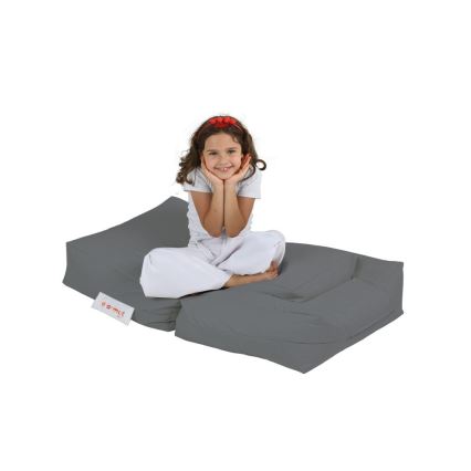 Bean bag with a footrest 65x40 cm grey