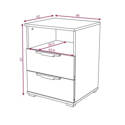 Bedside table NED Wotan oak