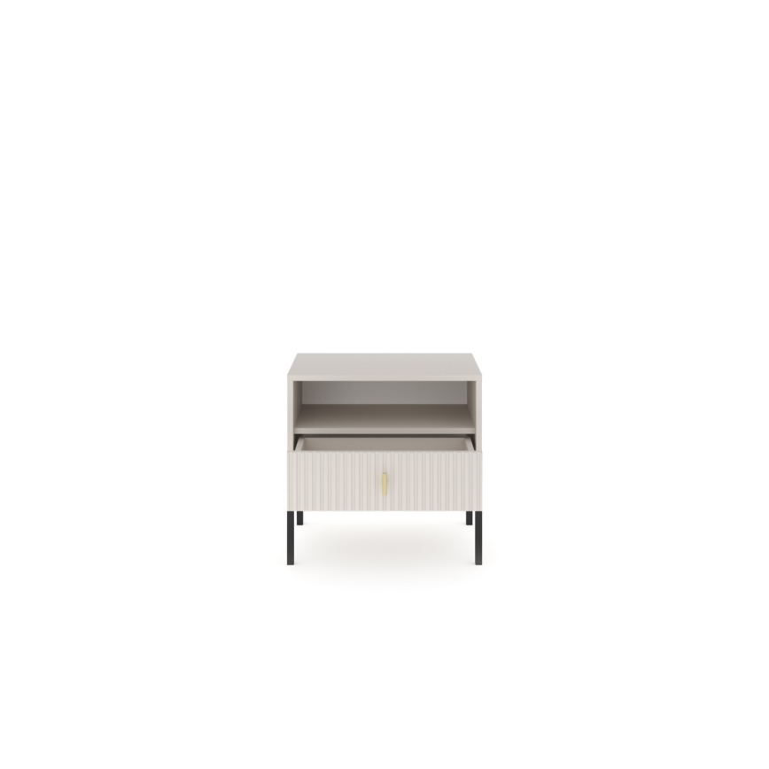 Bedside table SUE beige/cashmere