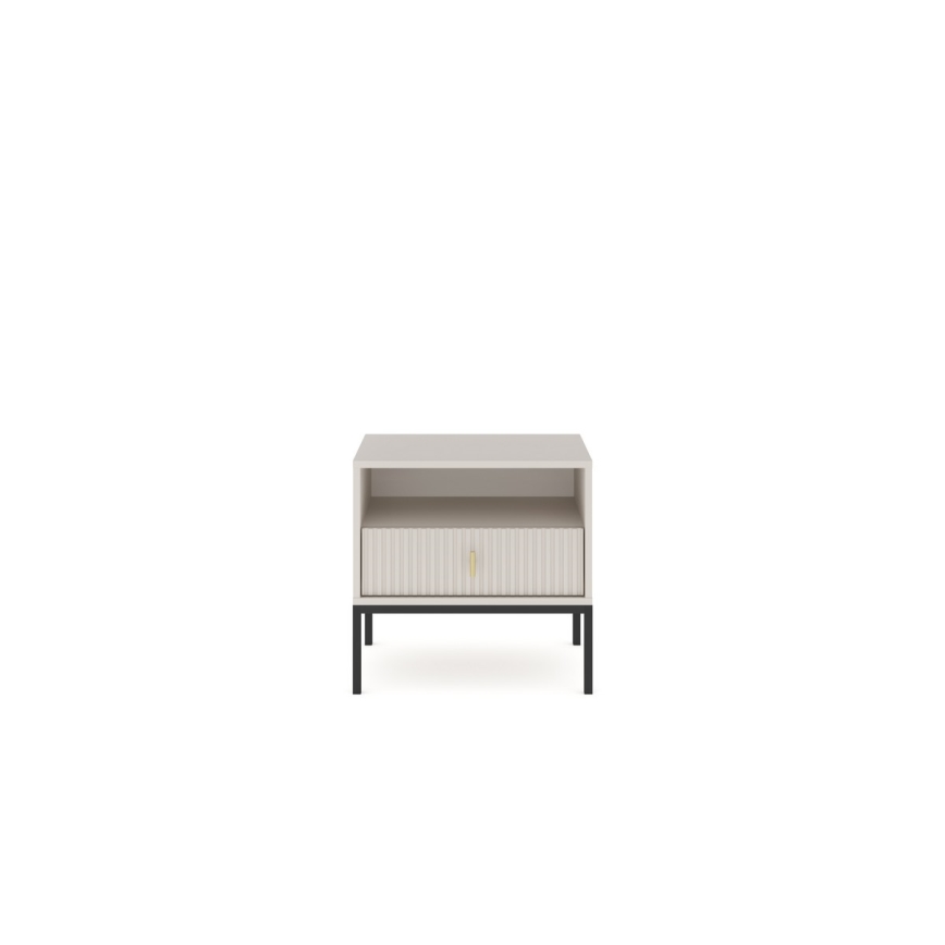 Bedside table SUE beige/cashmere