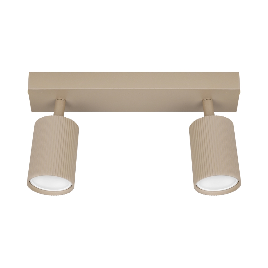 Beige 2xGU10/35W/230V spotlight fixture