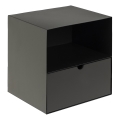 BEKIM Wall-Mountable Nightstand, Black