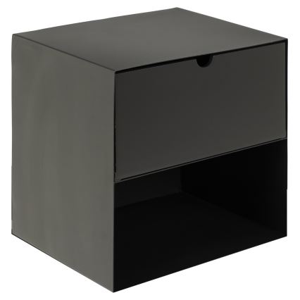 BEKIM Wall-Mountable Nightstand, Black