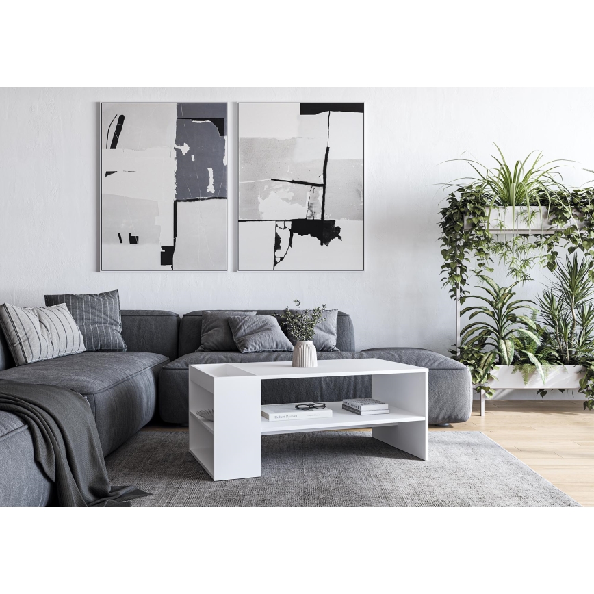 BELA 100 x 42 cm Coffee Table, White