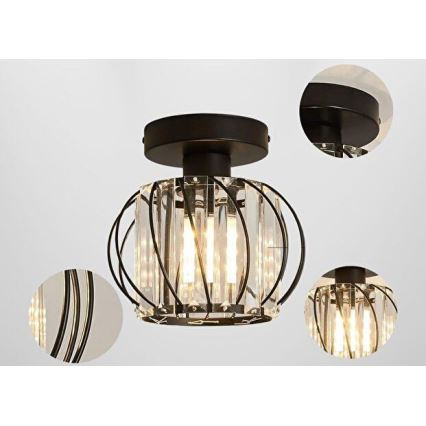 BELLA ceiling light 1xE27/40W/230V, 20 cm diameter, black
