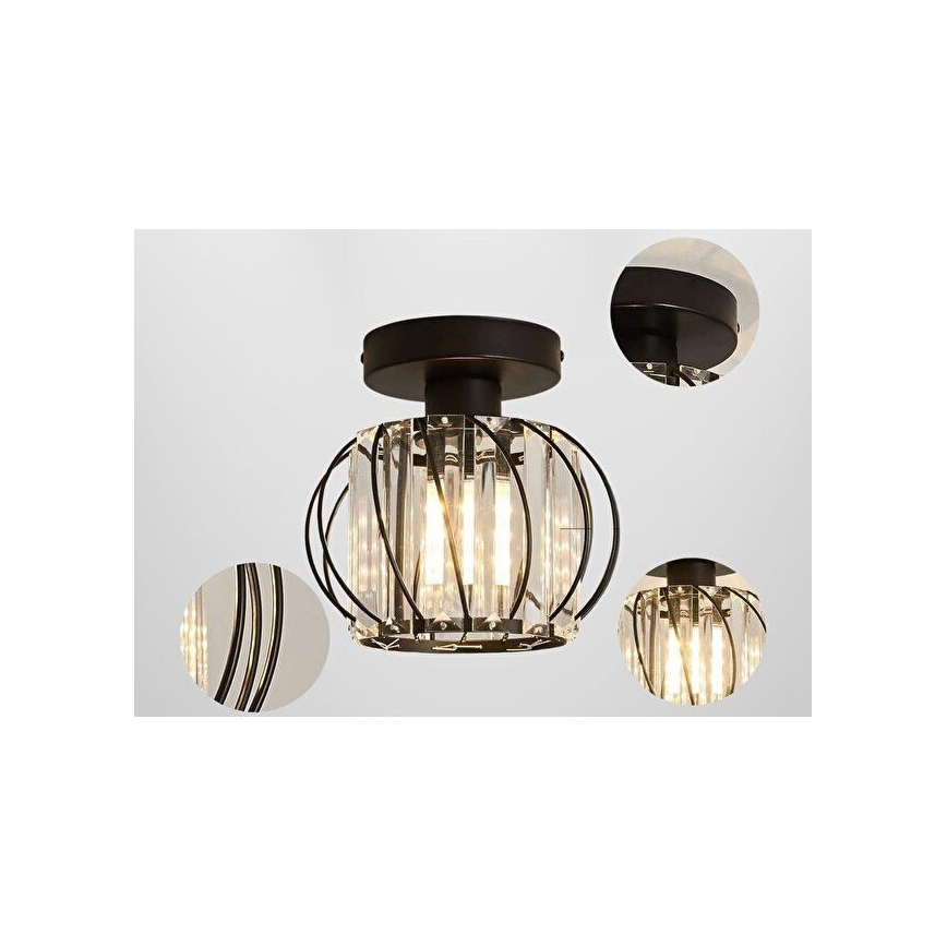 BELLA ceiling light 1xE27/40W/230V, 20 cm diameter, black