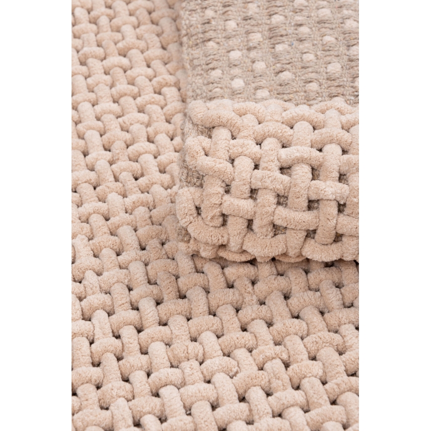 BELWEDER Bath Mat 60x100 cm, Beige