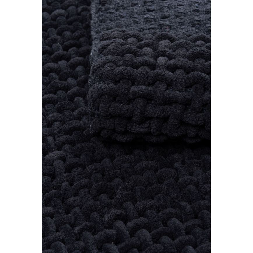 BELWEDER Bath Mat 60x100 cm, Black