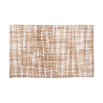 BELWEDER Bathroom Mat 60x100 cm Beige/White