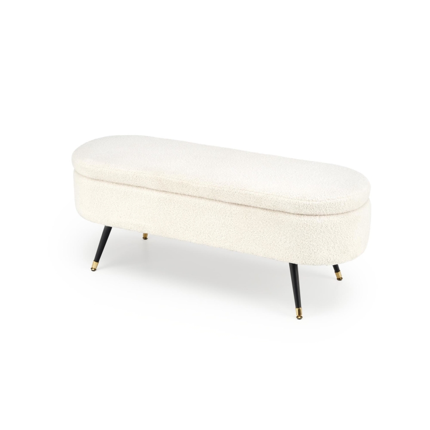 Bench with a storage space AVEIRO 46x120 cm white