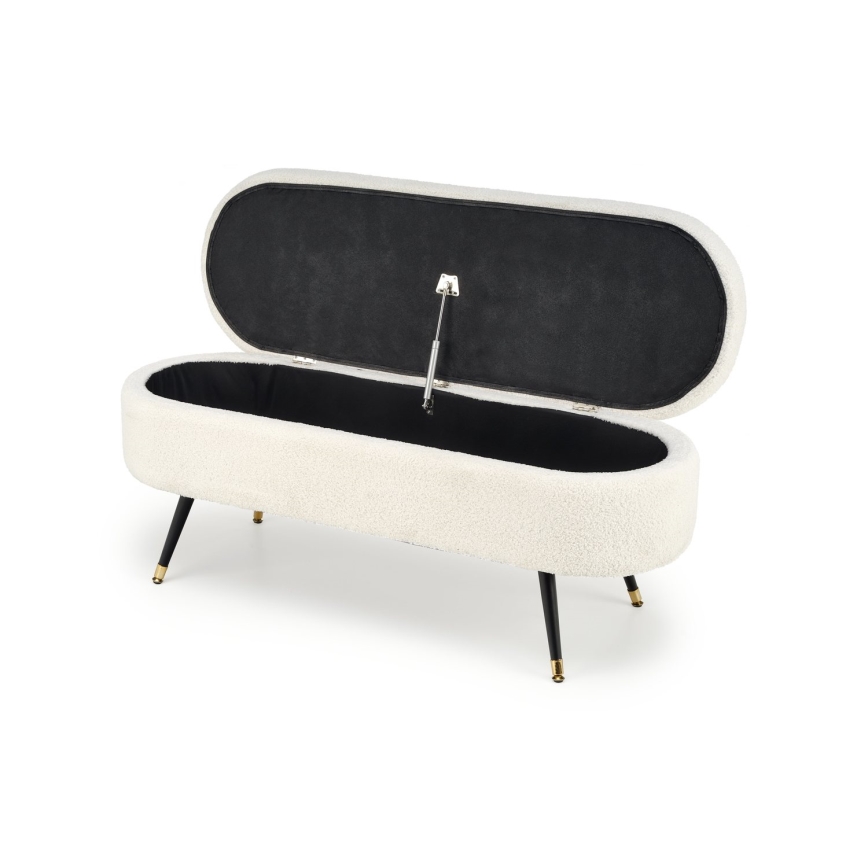 Bench with a storage space AVEIRO 46x120 cm white