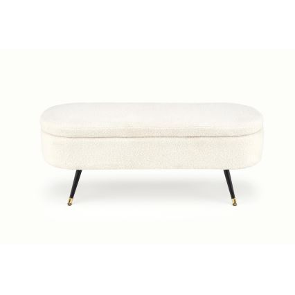 Bench with a storage space AVEIRO 46x120 cm white