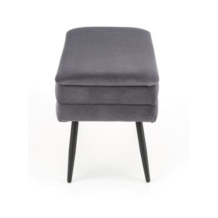 Bench with a storage space VELVA 37x78 cm grey