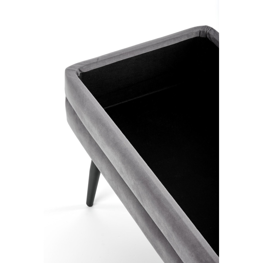 Bench with a storage space VELVA 37x78 cm grey