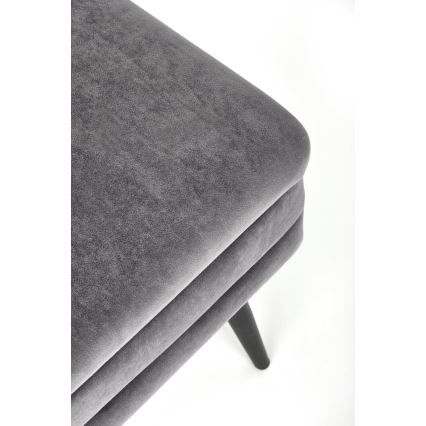 Bench with a storage space VELVA 37x78 cm grey