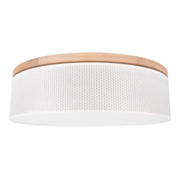 BENITA Ceiling Light 4×E27 / 25W / 230V, Ø 58 cm, Cream/Oak