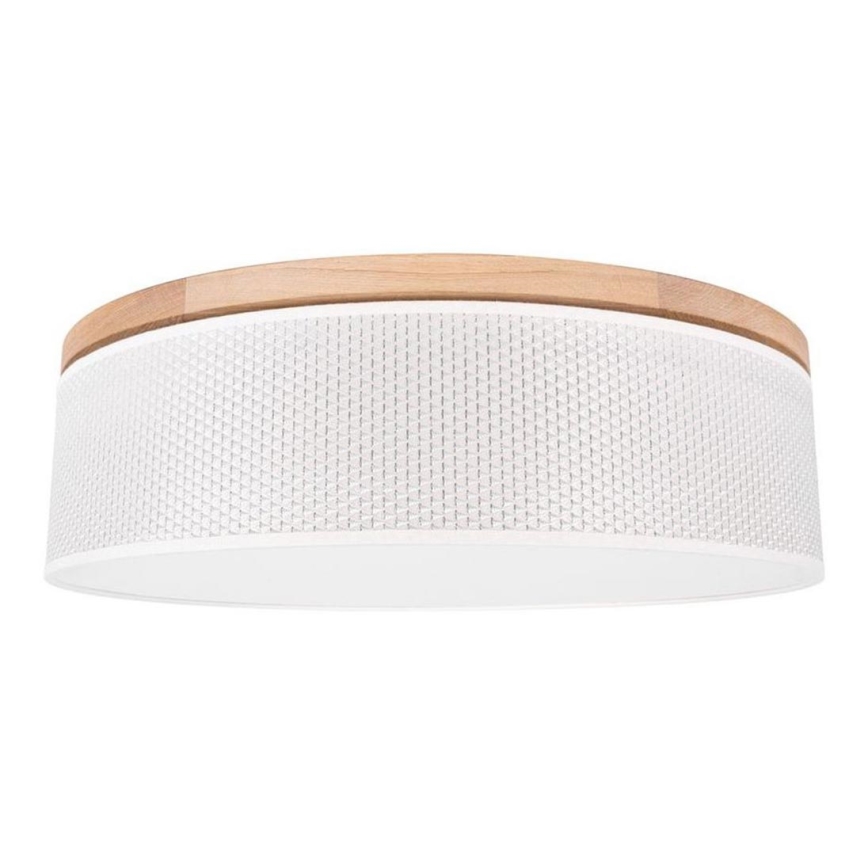 BENITA Ceiling Light 4×E27 / 25W / 230V, Ø 58 cm, Cream/Oak