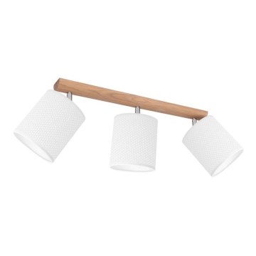 BENITA Spotlight 3xE27/25W/230V White/Oak