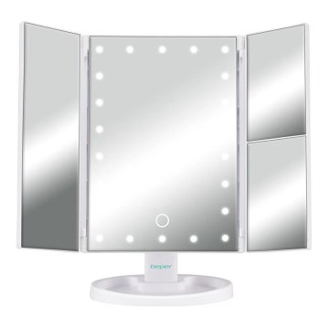 Beper - LED-Illuminated Cosmetic Mirror, 4xAAA/5V
