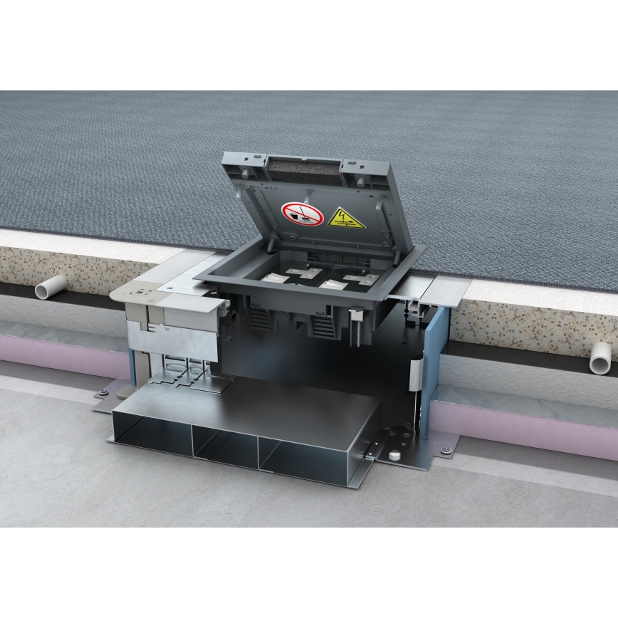 BETTERMANN - Floor box for double floors 12 modules (6 devices 45x45)