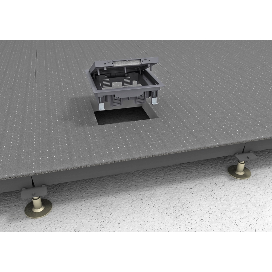 BETTERMANN - Floor box for double floors 12 modules (6 devices 45x45)